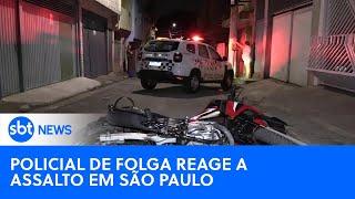 PM reage a tentativa de assalto e confronta criminosos na Grande São Paulo | #SBTNewsnaTV (29/04/24)