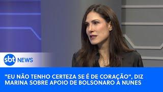 "Eu não tenho certeza se é de coração", diz Marina Helena sobre apoio de Bolsonaro a Ricardo Nunes