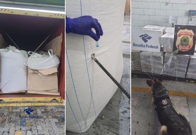 Receita e PF apreendem 887 quilos de cocaína no Porto de Santos