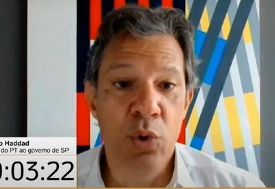 Fernando Haddad concede entrevistas em dia de campanha