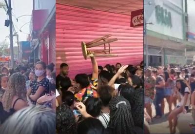 Maquiagem a R$ 5 gera tumulto e confusão em Madureira (RJ)