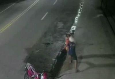 Câmeras ajudam a prender homem que agrediu mulher em rua do Recife