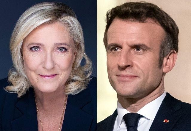Macron amplia vantagem sobre Le Pen e pode vencer com 57% dos votos