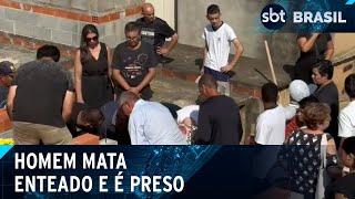 Homem é preso em flagrante por matar enteado no interior de SP | SBT Brasil (29/04/24)