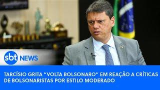 Tarcísio grita “Volta Bolsonaro” em reação a críticas de bolsonaristas por estilo moderado