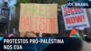 Protestos pró-palestina nos EUA ganham força | SBT Brasil (29/04/24)