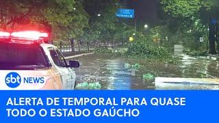 Previsão: Alerta de temporal em várias regiões do Rio Grande do Sul | #SBTNewsnaTV (03/05/24)