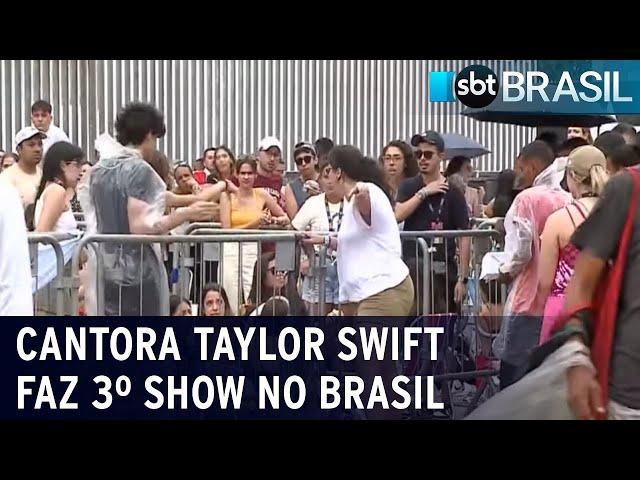 Show adiado da Taylor Swift acontece hoje (20.nov) no Nilton Santos | SBT Brasil (20/11/23)