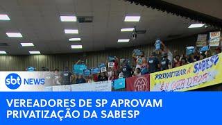 Câmara Municipal de São Paulo aprova privatização da Sabesp | #SBTNewsnaTV (03/05/24)
