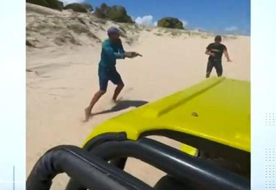 Vídeo: Turistas sofrem tentativa de assalto durante passeio em dunas do Ceará