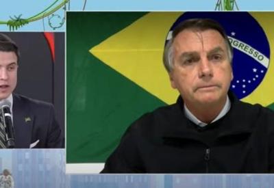 Bolsonaro se irrita com apresentadores e abandona entrevista ao vivo