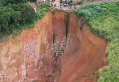 Voçoroca: policial cai em cratera de quase 80 metros de altura no MA