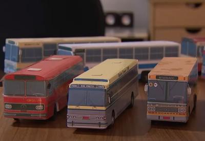 Miniaturas de ônibus: paixão une colecionadores e artesãos
