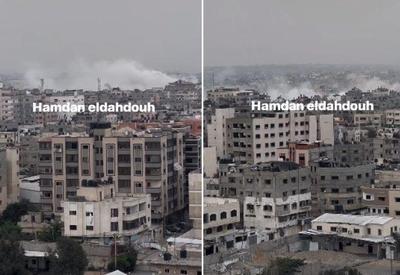 Cinegrafista mostra fumaça similar à de bomba de fósforo branco em ataque a Gaza