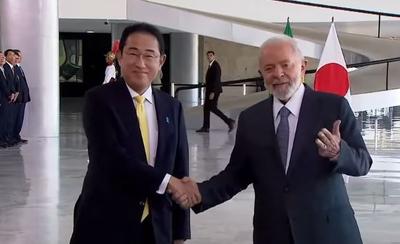 Lula recebe primeiro-ministro do Japão no Palácio do Planalto