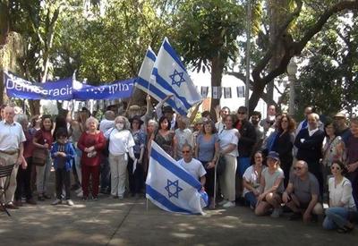 Comunidade judaica em SP faz ato contra reforma judicial em Israel