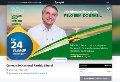 PL cancela 40 mil inscrições para convenção de Bolsonaro no Rio