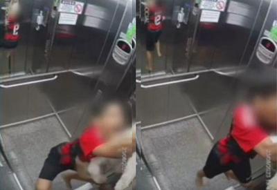 Vídeo: criança salva cachorro preso na porta de elevador