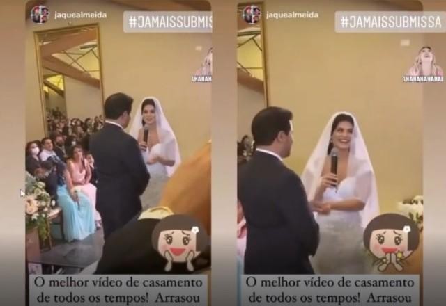 Noiva viraliza ao se recusar a repetir voto de casamento: "Submissa, não"