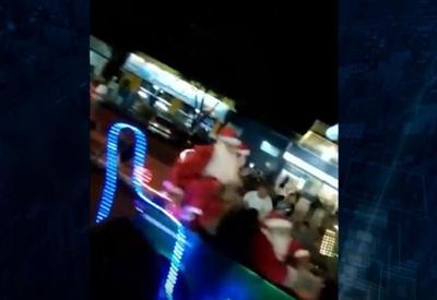 Papai Noel é roubado e tem carro apedrejado no interior do Paraná
