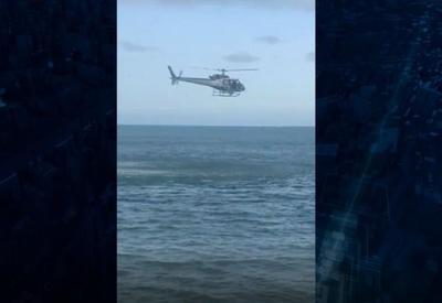 Vídeo: PM pula de helicóptero e persegue suspeito a nado em Fortaleza