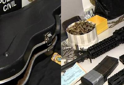 Criminosos usavam caixa de violão para transportar fuzis