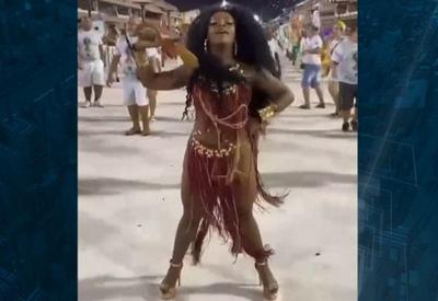 Rainha das passistas de escola de samba sofre racismo nas redes sociais