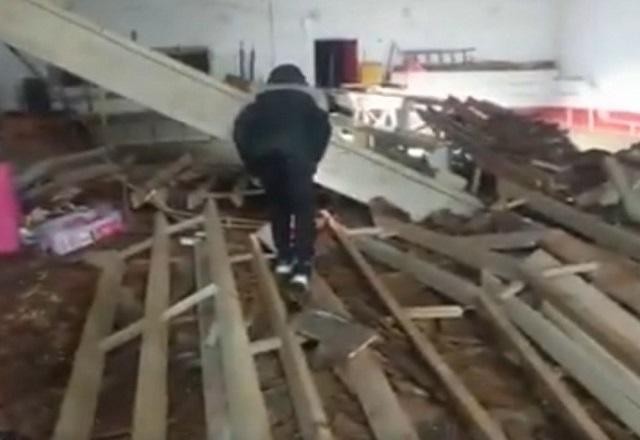 SC: telhado desaba durante festa comunitária e faz vítimas