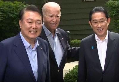 Líderes dos EUA, Japão e Coreia do Sul realizam cúpula inédita