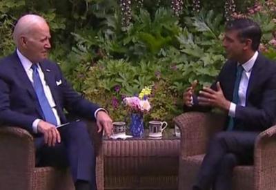 Biden encontra primeiro-ministro do Reino Unido antes de cúpula da OTAN