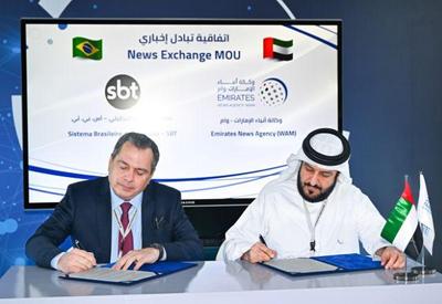 SBT e Agência de Notícias dos Emirados assinam acordo para reforçar intercâmbio de notícias