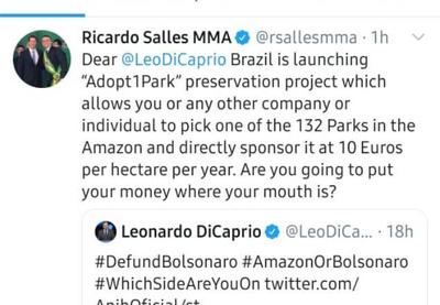 Salles desafia Leonardo DiCaprio a investir na Amazônia