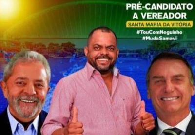 "Era só brincadeira", diz candidato de santinho com Lula e Bolsonaro