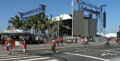 Palco do show de Madonna no Rio de Janeiro passa por vistoria do Corpo de Bombeiros