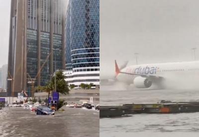 VÍDEO: Tempestade em Dubai deixa estragos pela cidade e voos são suspensos 
