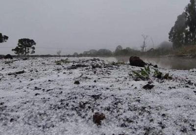 Santa Catarina registra neve pela primeira vez no ano