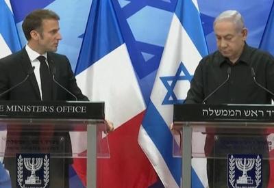Macron declara apoio a Israel e fala em "coalizão internacional" contra o Hamas