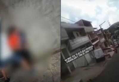 Vídeo: motoqueiro apanha de facção criminosa ao desrespeitar aviso