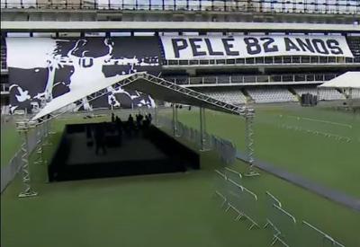 Gramado da Vila Belmiro será palco da despedida de Pelé