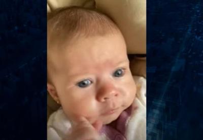Bebê de 2 meses viraliza na internet ao falar "Bom dia"