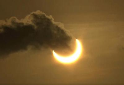 Confira como foi o eclipse solar anular neste sábado