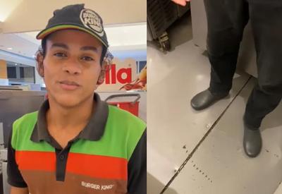 VÍDEO: funcionário do Burger King urina na roupa por não poder ir ao banheiro