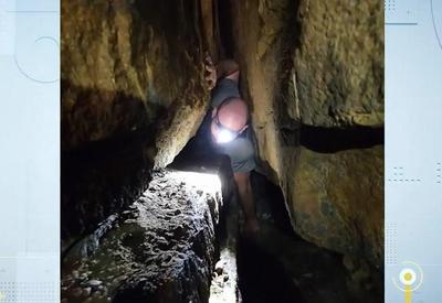 Explorador fica preso em caverna com sangramento no estômago