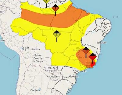 Fortes chuvas devem atingir Rio de Janeiro, Minas Gerais e Espírito Santo neste fim de semana