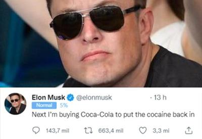 "Para colocar a cocaína de volta", diz Elon Musk sobre comprar a Coca-Cola