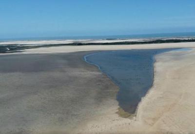 Seca faz lagoa praticamente desaparecer no Rio Grande do Sul