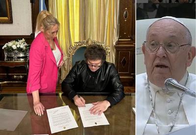 Milei envia carta ao Papa Francisco pedindo para ele ir à Argentina pacificar o país