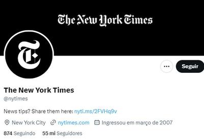 'The New York Times' decide não pagar Twitter e perde verificação