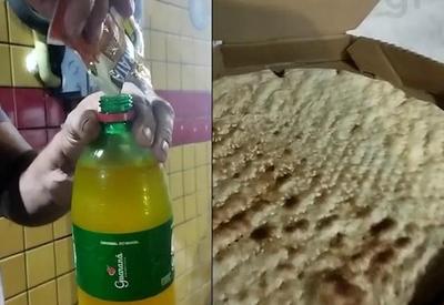 Cliente que tentou golpe recebe pizza sem recheio e refrigerante falso